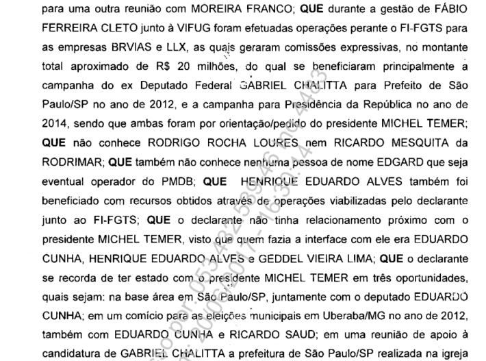 QUINTA VEZ CITADO: Doleiro diz que Henrique Alves também recebeu propina de dinheiro desviado do FGTS