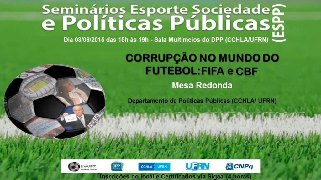 Grupo de pesquisa da UFRN promove nesta quarta seminário sobre corrupção no futebol