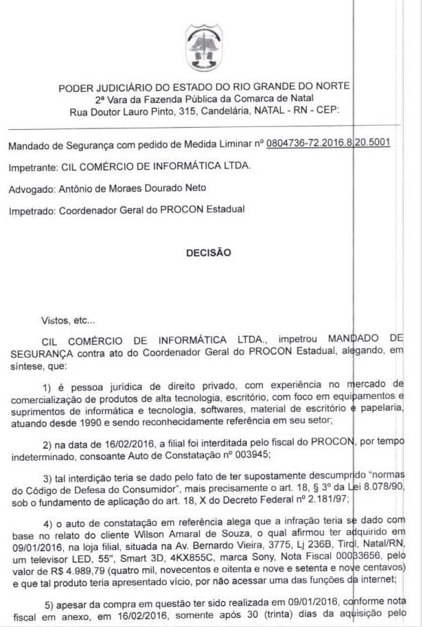 Justiça suspende autuação do Procon-RN na Nagem do Midway