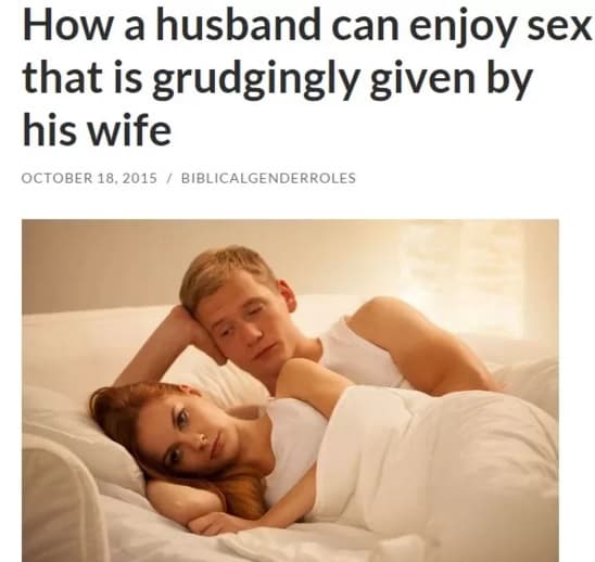 Site cristão dá conselho para homem fazer sexo quando a esposa não deseja