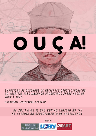Departamento de Artes da UFRN expõe desenhos de pacientes do Hospital João Machado; até 02 de dezembro