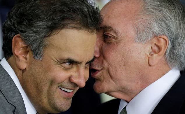 Abandonar Temer agora seria um equívoco grave, afirma Aécio Neves