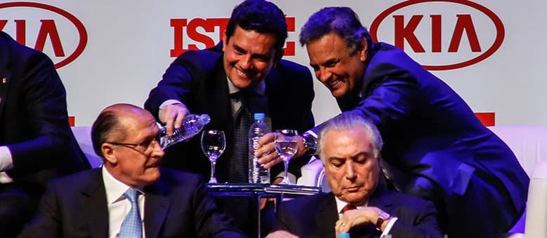 FOTO de Moro e Aécio viraliza nas redes sociais