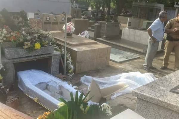FOTO: Corpo é tirado de caixão e é encontrado com sinais de abuso sexual no PR