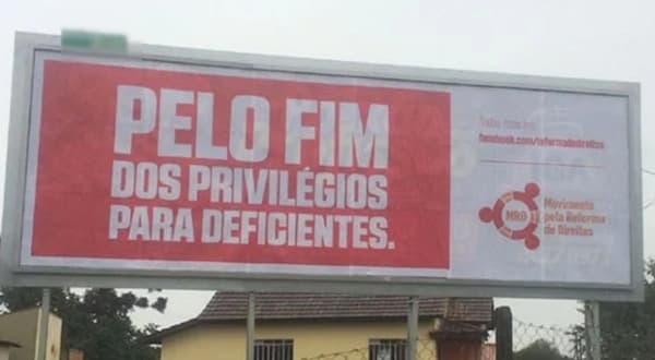 CONCURSOS -(FOTO): Movimento pede fim de ‘privilégios para deficientes' e causa polêmica na internet