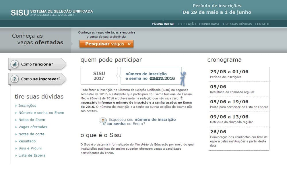 Abertas as inscrições na Ufersa e IFRN no Sisu para 2º semestre; quase 1,7 mil vagas