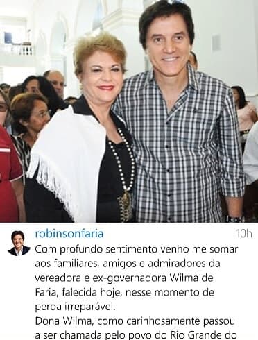 Robinson: "Em ninguém, coube o apelido melhor de Guerreira", sobre Wilma