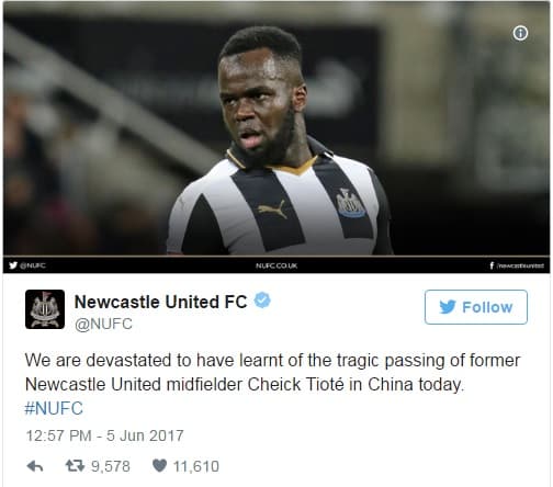 Volante ex-Newcastle e que enfrentou o Brasil na Copa de 2010 morre aos 30 anos após passar mal em treino