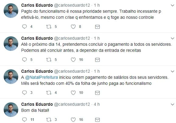 Prefeitura do Natal paga 40% do funcionalismo, e coloca meta de fechamento da Folha de junho até o dia 14
