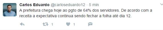 Prefeitura do Natal anuncia pagamento de 64% dos servidores, e diz que expectativa é fechar folha de maio até segunda