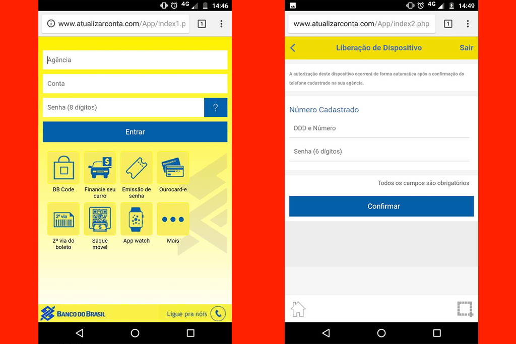 SE LIGA: Site falso do BB é quase convincente para roubar seus dados