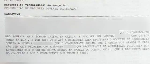 Homem traído faz queixa contra a mulher: ‘não aguento tomar chifre’