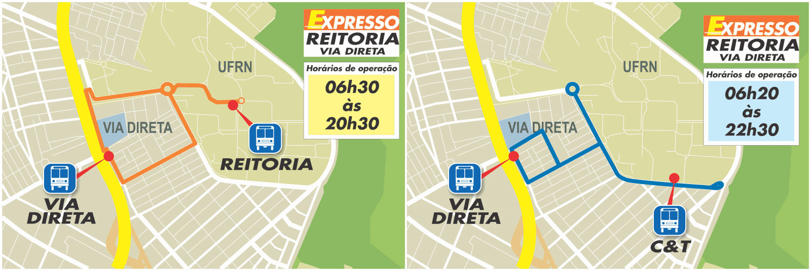 Transporte no Campus da UFRN terá linhas expressas para atender melhor os estudantes