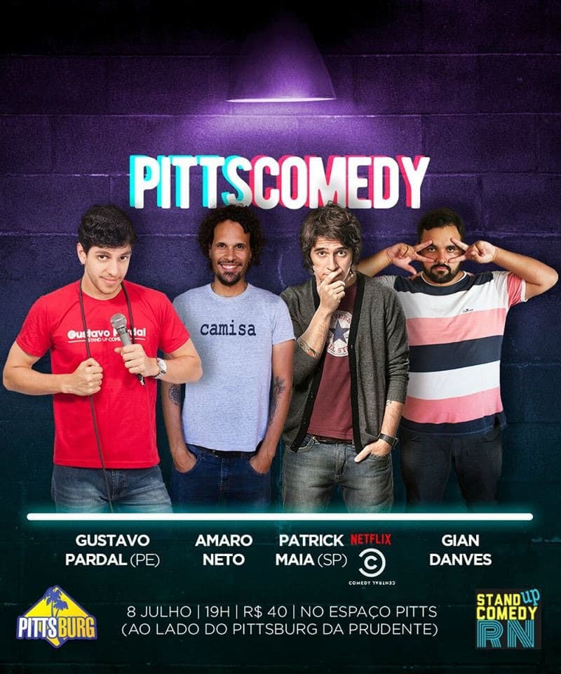 Pitts Comedy apresenta maratona de stand ups neste sábado