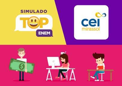 Simulado TOP Enem: CEI Mirassol premiará estudantes com bolsas de estudo, computadores e R$ 5 mil reais