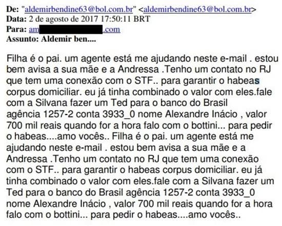 Advogados pedem à Moro investigação de e-mail que insinua "esquema" de pagamento de HC no Supremo