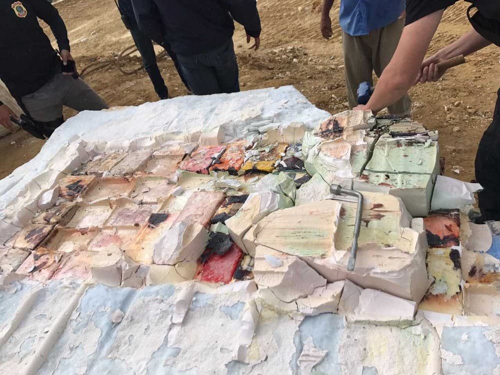 FOTOS: Quadrilha presa levaria meia tonelada de cocaína para a Europa em blocos de mármore do ES