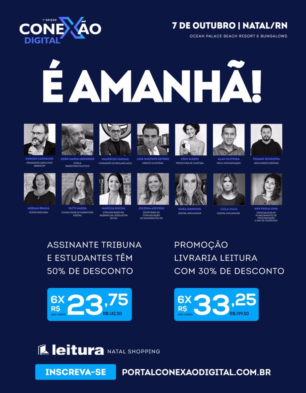 Seminário @conexãodigital acontece neste sábado, no Hotel Ocean Palace; faça a sua inscrição