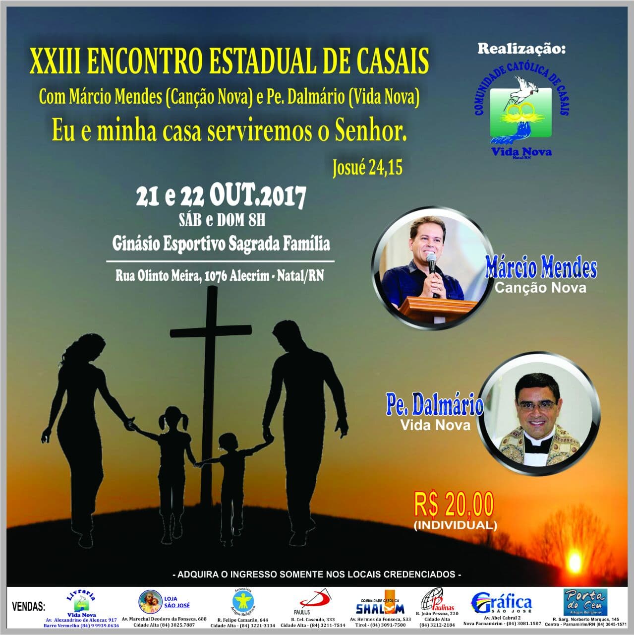 XXIII Encontro Estadual de Casais acontece neste sábado e domingo em Natal