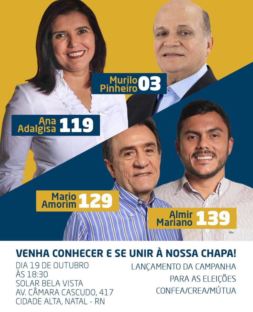 Nessa quinta-feira, engenheira Ana Adalgisa lança candidatura a presidente do CREA-RN