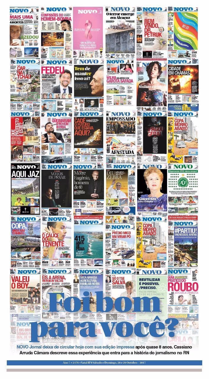 Impresso do Novo Jornal circula pela última vez neste sábado