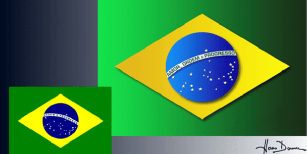 VIROU MEME: Designer Hans Donner sugere mudar a bandeira do Brasil com nome "Amor", e ainda na cor degradê