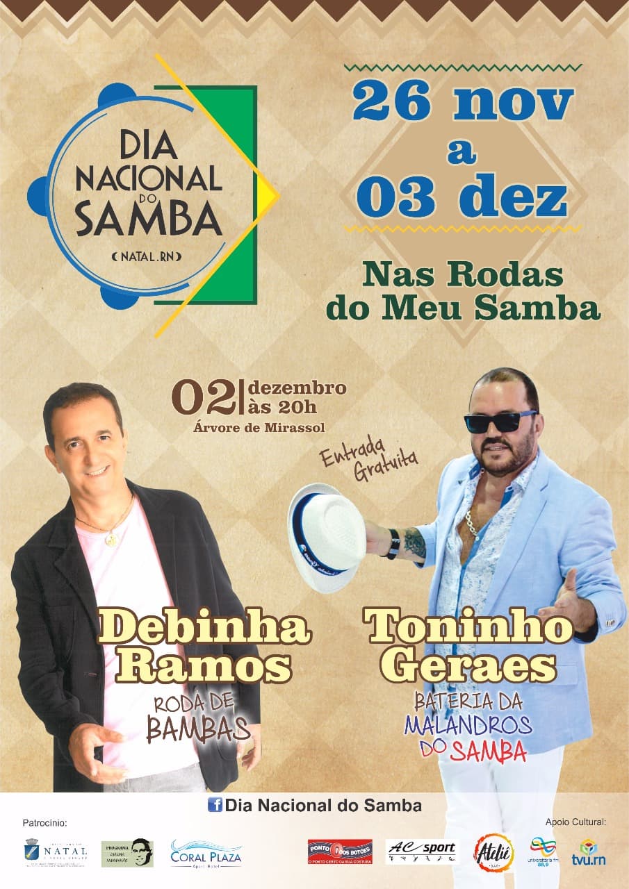 Veja shows da 9ª edição do projeto Dia Nacional do Samba