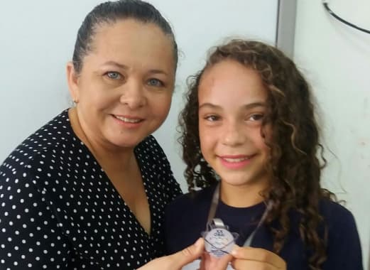 FOTO: Aluna da Rede Municipal de Natal é medalhista de prata na 20ª Olimpíada Brasileira de Astronomia e Astronáutica (OBA)