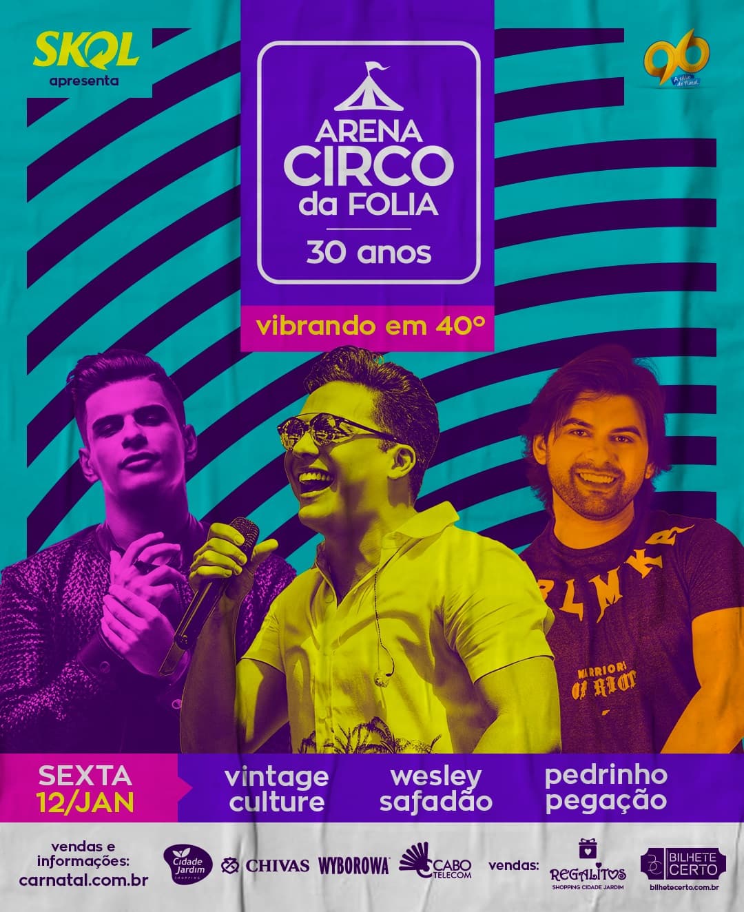 Arena Circo da Folia estreia temporada 2018 com shows de Wesley Safadão, Vintage Cultura e Pedrinho Pegação