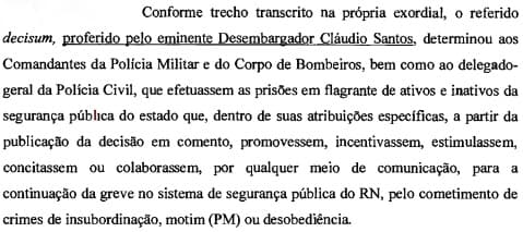 TJRN nega pedido do MP de Habeas corpus em favor de policiais militares
