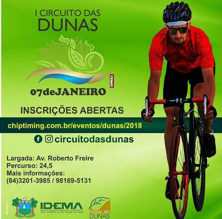 Circuito das Dunas: inscrições podem ser feitas até quinta-feira; largada acontece domingo, na Av. Engenheiro Roberto Freire