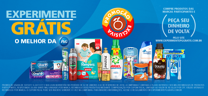 Nordestão e P&G promovem "Experimente Grátis"
