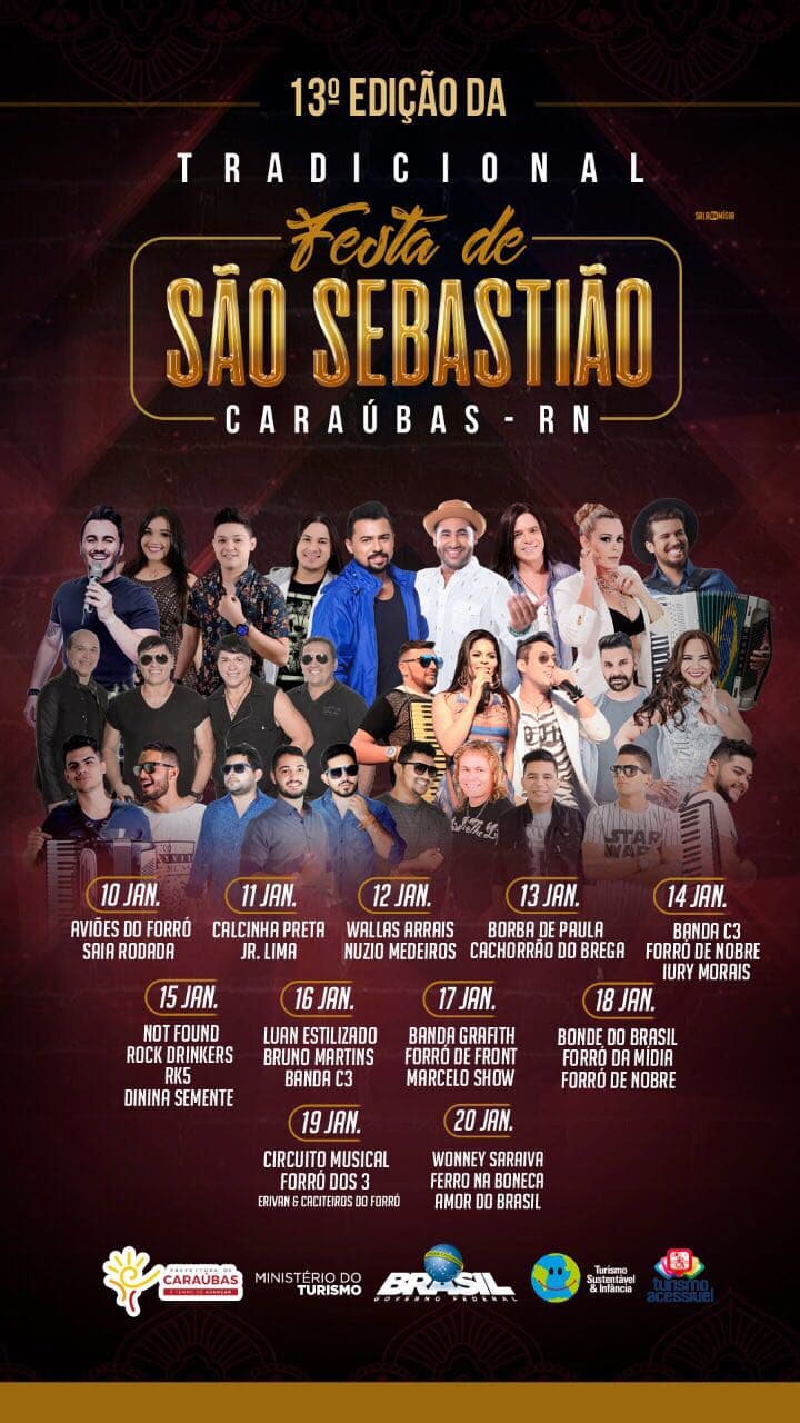Caraúbas: Prefeitura não deve efetuar despesas com Festa de São Sebastião