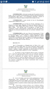 Sesed baixa portaria informando que prenderá policiais desobedientes
