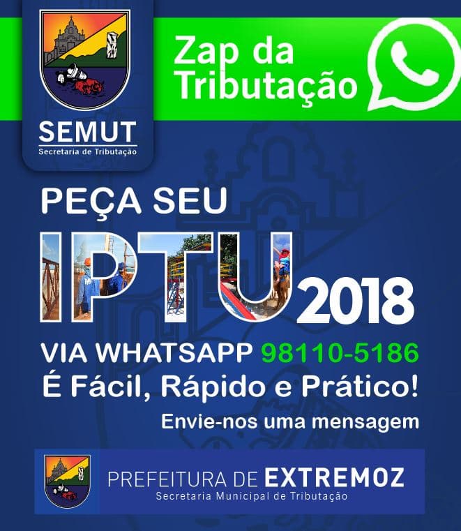 Tributação de Extremoz facilita para o contribuinte e entrega IPTU pelo WhatsApp