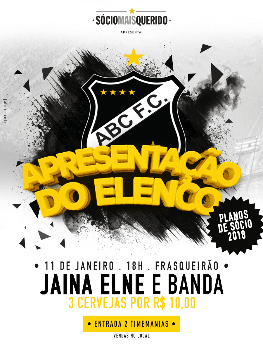 ABC: Elenco 2018 e planos do Programa Sócio Mais Querido serão apresentados nesta quinta-feira em evento no Frasqueirão