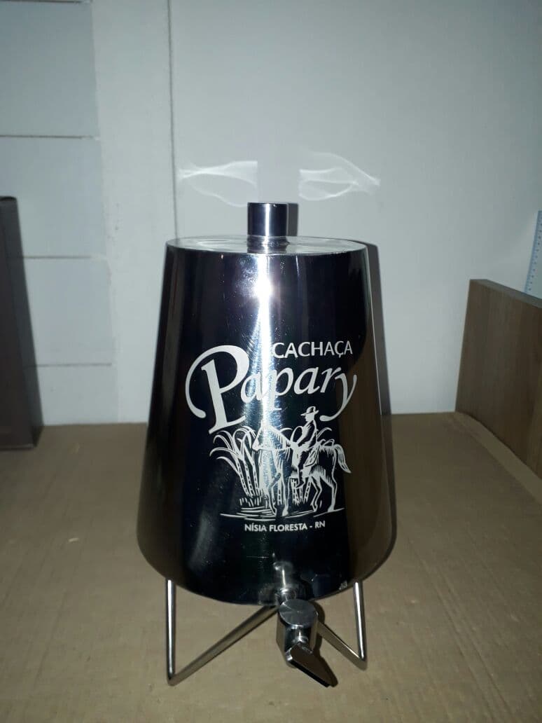 Cachaçaria Papary oferta barril 100% inox, com capacidade de 4 litros