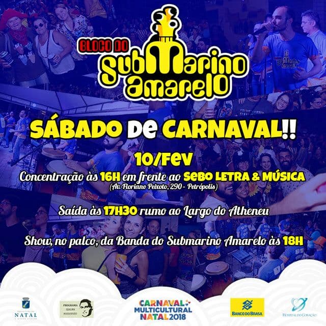 Bloco Submarino Amarelo estreia no Carnaval de Natal