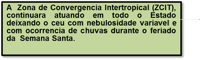Chuvas durante o feriado de Semana Santa no Estado; confira previsão da Emparn
