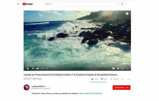 Vídeos mais populares do YouTube são hackeados, incluindo o mais visto de todos, ‘Despacito'