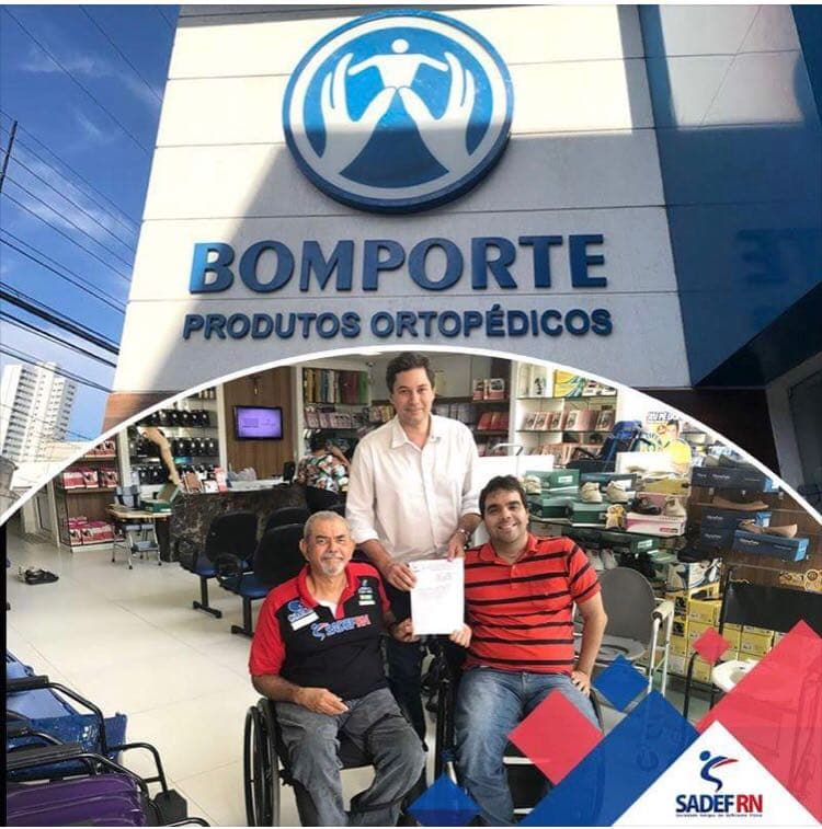 Sociedade Amigos do Deficiente Físico (SADEF-RN) fecha patrocínio com a empresa BOMPORTE