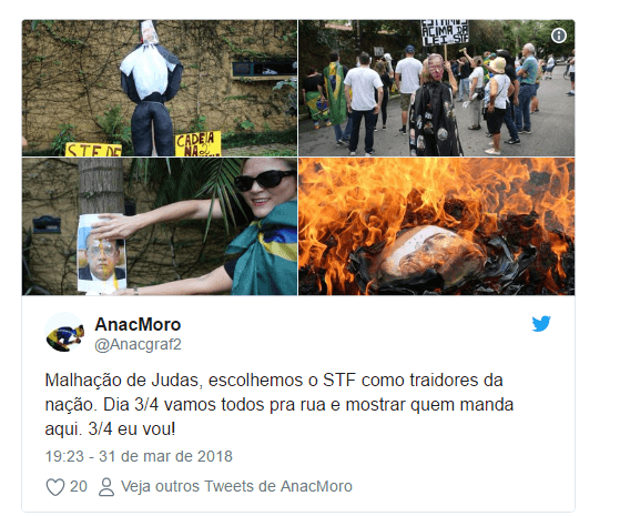 Ministros do STF viram ‘Judas’