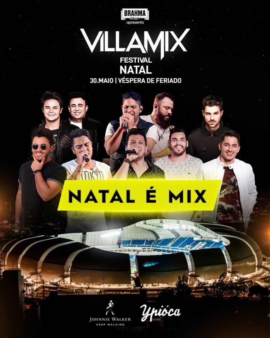 Com grandes atrações, VillaMix Festival Natal volta a Arena das Dunas dia 30 de maio