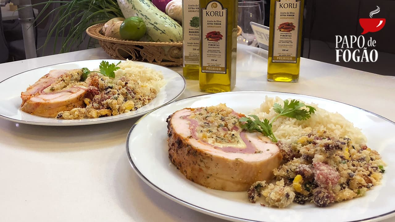 PAPO DE FOGÃO: Confira as receitas de frango desossado recheado e a carne desfiada com cebola