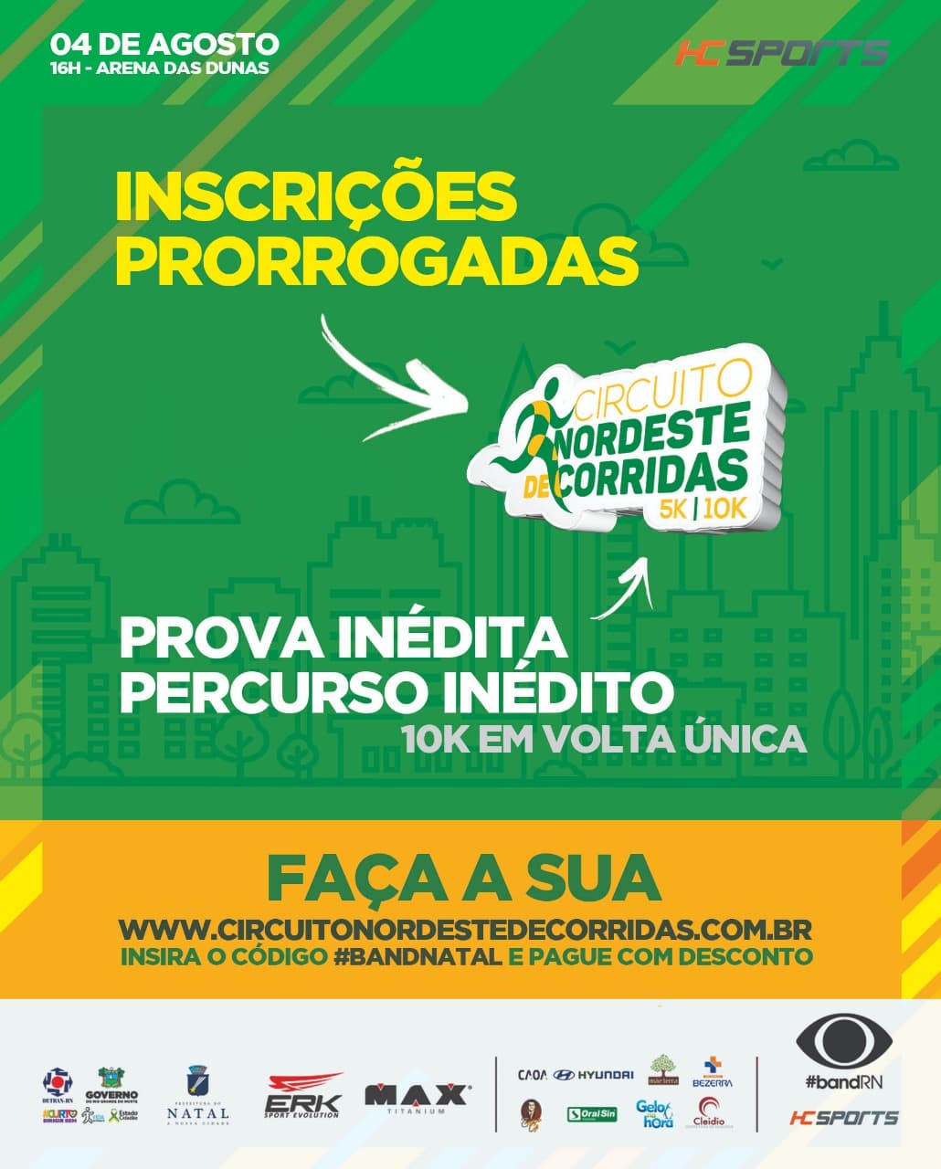 Circuito Nordeste de Corridas tem inscrições prorrogadas; capital potiguar será a primeira na região a receber o evento