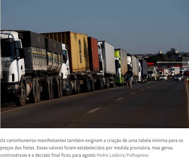 Paralisação de caminhoneiros faz indústria ter pior queda desde 2008