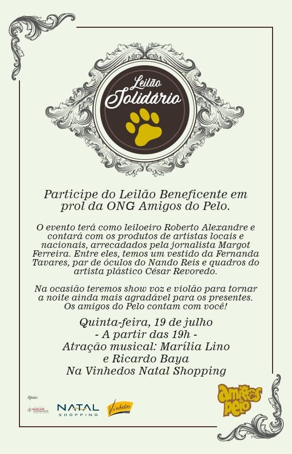 Leilão beneficente em Natal com peças de artistas locais e nacionais acontece nesta quinta