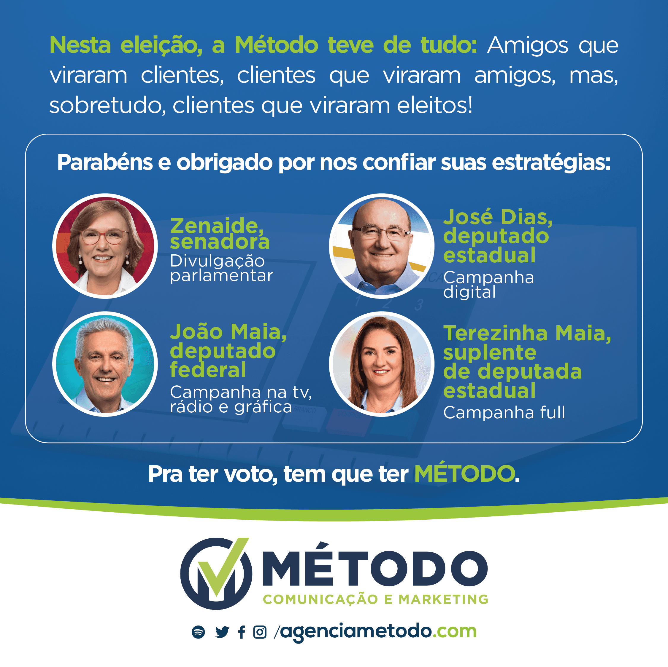 Método Comunicação e Marketing: clientes que viraram eleitos