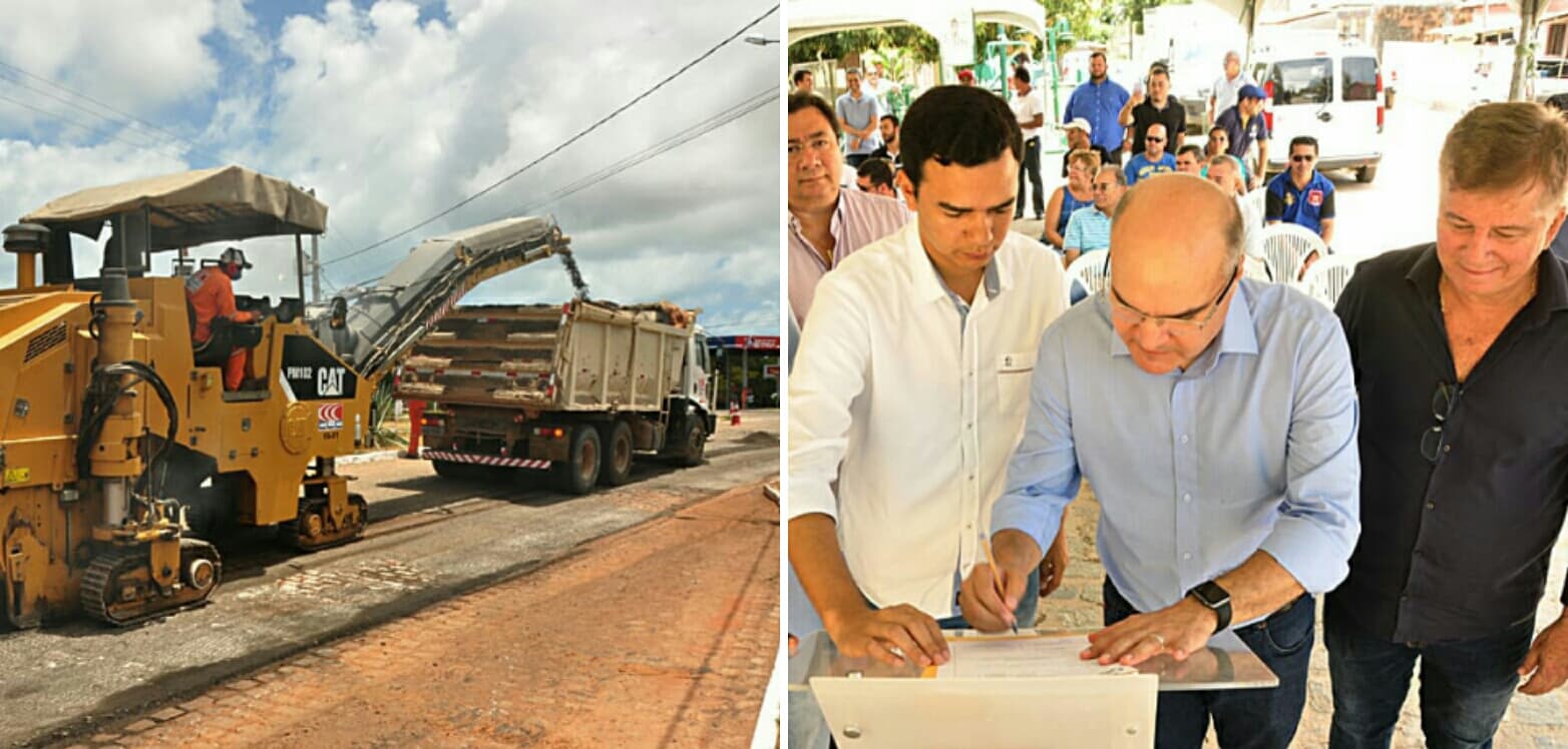 Recapeamento asfáltico da estrada que liga Genipabu até BR-101, em Extremoz, é iniciado