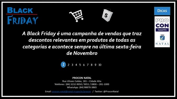 Procon Natal alerta o consumidor com 10 dicas para a Black Friday